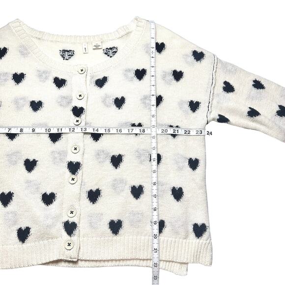 Moth Anthropologie | Women | Alpaca Wool Blend Heart Open Knit Cardigan | Medium - Picture 4 of 11